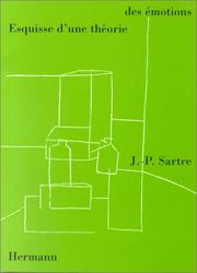 Front cover of Esquisse d'une théorie des émotions by Jean-Paul Sartre