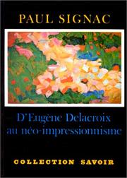 Front cover of D'Eugène Delacroix au néo-impressionnisme by Paul Signac