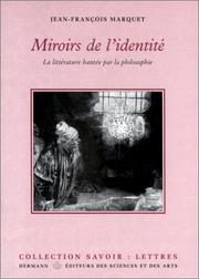 Front cover of Miroirs de l'identité by Jean-François Marquet