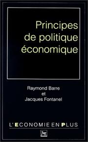 Cover of Principes de politique économique by Raymond Barre