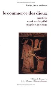 Front cover of Le commerce des dieux by Louise Bruit Zaidman