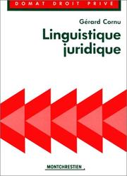 Cover of Linguistique juridique by Gérard Cornu