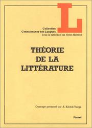 Cover of Théorie de la littérature by A. Kibédi Varga
