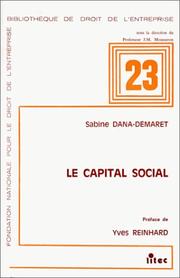 Front cover of Le capital social by Sabine Dana-Démaret