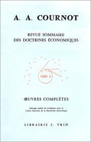 Cover of Revue sommaire des doctrines économiques by A. A. Cournot