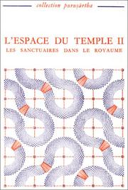 Cover of L'Espace du temple by Marie-Claude Porcher