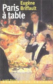 Cover of Paris à table by Eugène Victor Briffault
