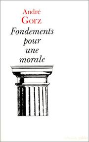Cover of Fondements pour une morale by André Gorz