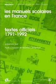 Front cover of Les manuels scolaires en France de 1789 à nos jours by Alain Choppin