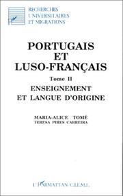 Front cover of Portugais et luso-français by Teresa Pires Carreira