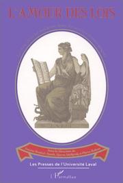 Front cover of L'amour des lois by Boulad Ayoub, Josiane