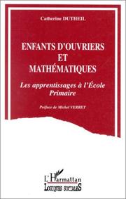 Front cover of Enfants d'ouvriers et mathématiques by Catherine Dutheil