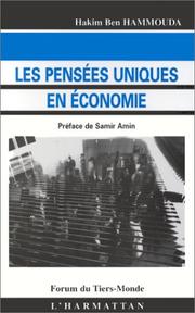 Front cover of Les pensées uniques en économie by Hakim Ben Hammouda