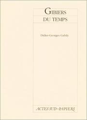 Front cover of Gibiers du temps by Didier-Georges Gabily