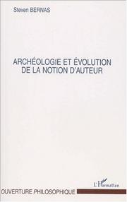 Front cover of Archéologie et évolution de la notion d'auteur by Steven Bernas