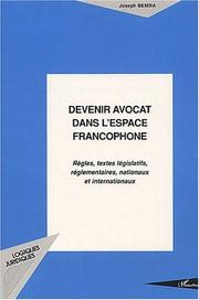 Cover of Devenir avocat dans l'espace francophone by Joseph Bemba