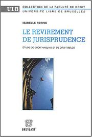 Cover of Le revirement de jurisprudence by Isabelle Rorive