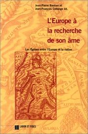 Front cover of L'Europe à la recherche de son âme by Jean Pierre Bastian