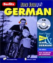 Cover of Rush Hour German (Berlitz Rush Hour All-Audio) by Unknown