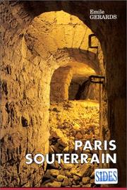 Cover of Paris souterrain by Emile Gérards