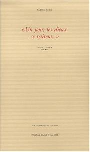 Front cover of "Un jour, les dieux se retirent--" by Jean-Luc Nancy