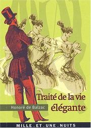 Front cover of Traité de la vie élégante by Honoré de Balzac