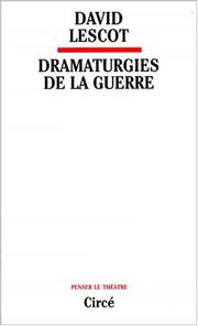 Cover of Dramaturgies de la guerre by David Lescot