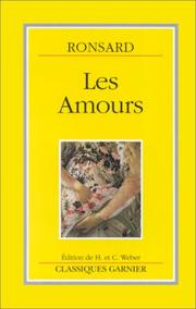 Cover of Les amours by Pierre de Ronsard