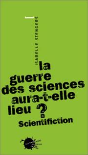 Front cover of La guerre des sciences aura-t-elle lieu? by Isabelle Stengers
