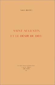 Front cover of Saint Augustin et le désir de Dieu by Isabelle Bochet