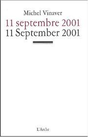 Cover of 11 septembre 2001 by Michel Vinaver