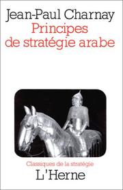 Cover of Principes de stratégie arabe by Jean Paul Charnay