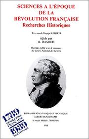 Front cover of Sciences à l'Epoque de la Révolution française by Rushdī Rāshid