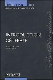 Cover of Introduction générale by Philippe Malaurie