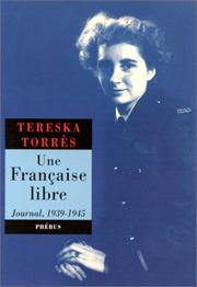 Cover of Une Française libre by Tereska Torrès