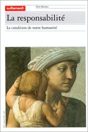 Cover of La responsabilité by Monette Vacquin