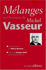 Front cover of Mélanges en l'honneur de Michel Vasseur by Michel Vasseur