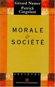 Cover of Morale et société by Gérard Namer