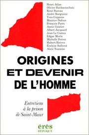 Front cover of Origines et devenir de l'homme by Henri Atlan