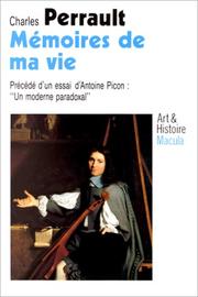 Front cover of Mémoires de ma vie by Charles Perrault