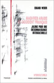 Front cover of Maghreb arabe et occident français by Edgard Weber