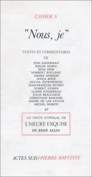 Cover of Nous, je by Stig Dagerman