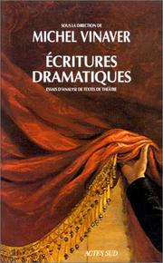 Cover of Ecritures dramatiques by Michel Vinaver