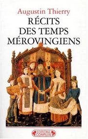 Cover of Récits des temps mérovingiens by Augustin Thierry