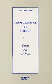 Front cover of Transcendance et éthique by Fabio Ciaramelli