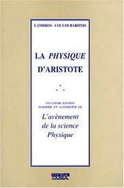 Front cover of La Physique d'Aristote by Lambros Couloubaritsis