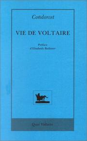 Front cover of Vie de Voltaire by Jean-Antoine-Nicolas de Caritat marquis de Condorcet