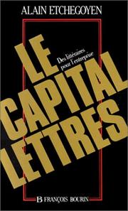 Cover of Le capital-lettres by Alain Etchegoyen