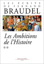 Front cover of Les ambitions de l'histoire by Fernand Braudel