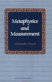 Front cover of Metaphysics and measurement: essays in scientific revolution by Alexandre Koyré